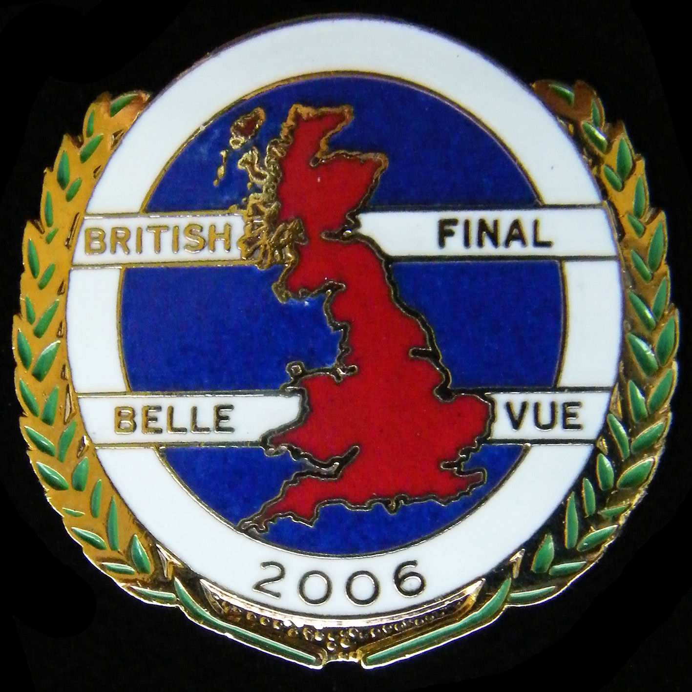 British Speedway Belle Vue Final lapel badge