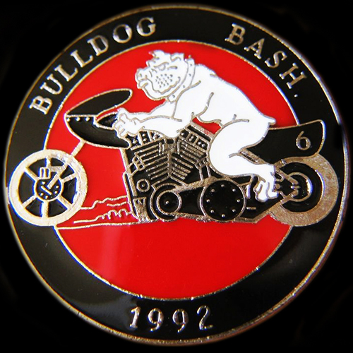 Bulldog Bash pin badge