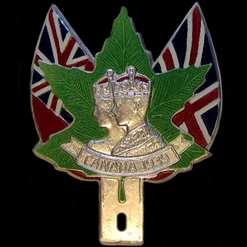 Royal Visit Canada 1939 Car Badge