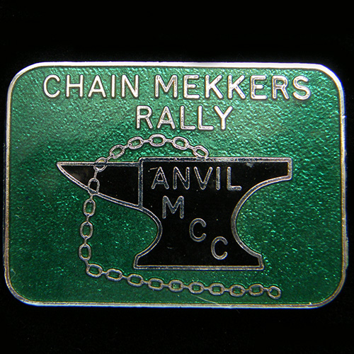 Chain Mekkers Rally pin badge