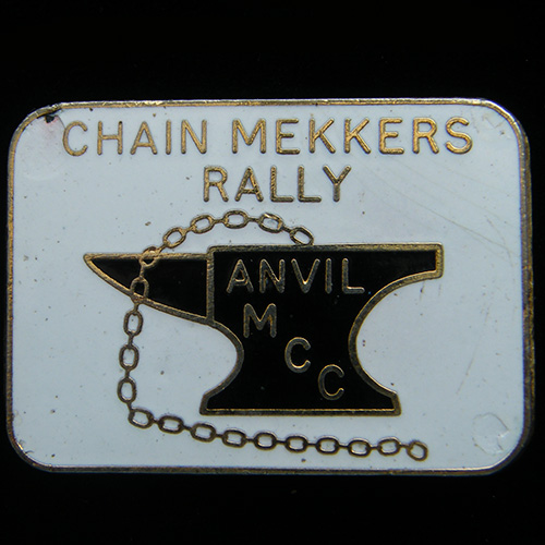 Chain Mekkers Rally pin badge