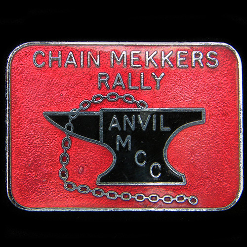 Chain Mekkers Rally pin badge