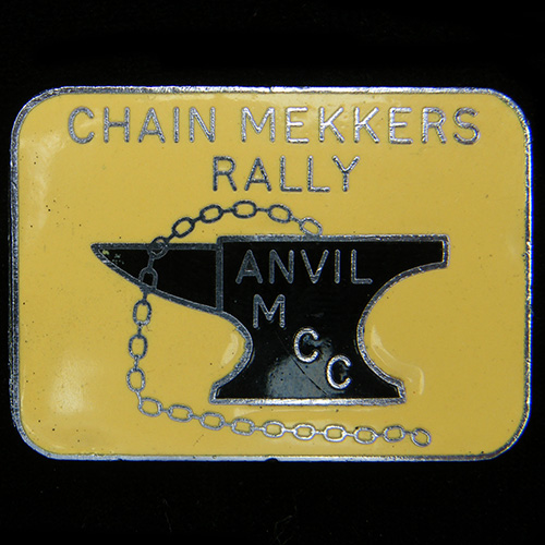 Chain Mekkers Rally pin badge