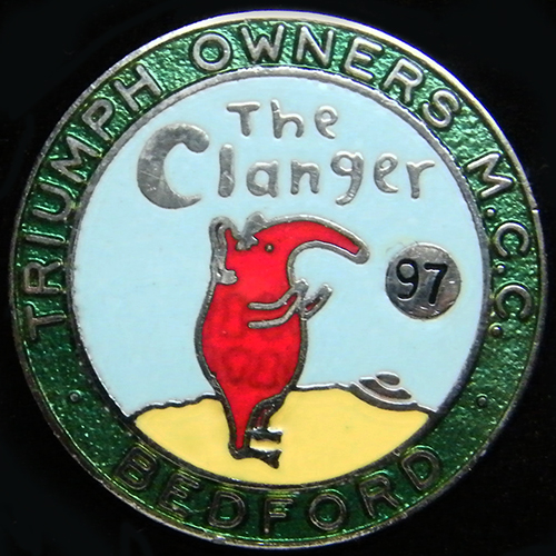 Clanger Rally pin badge