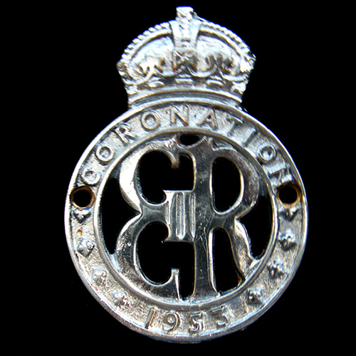 Coronation of E R II 1953 Car Badge