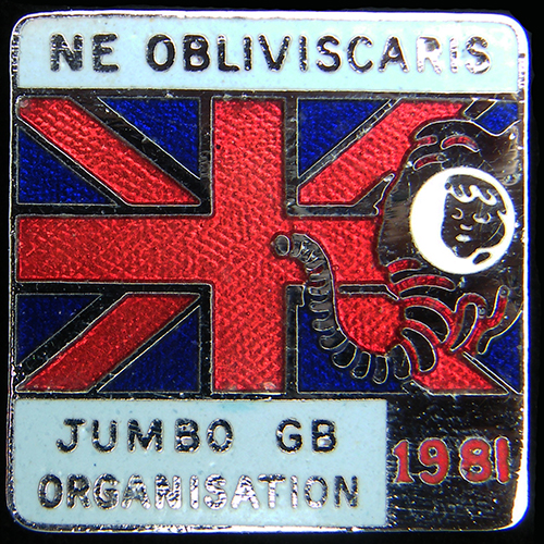 Jumbo Rally pin badge