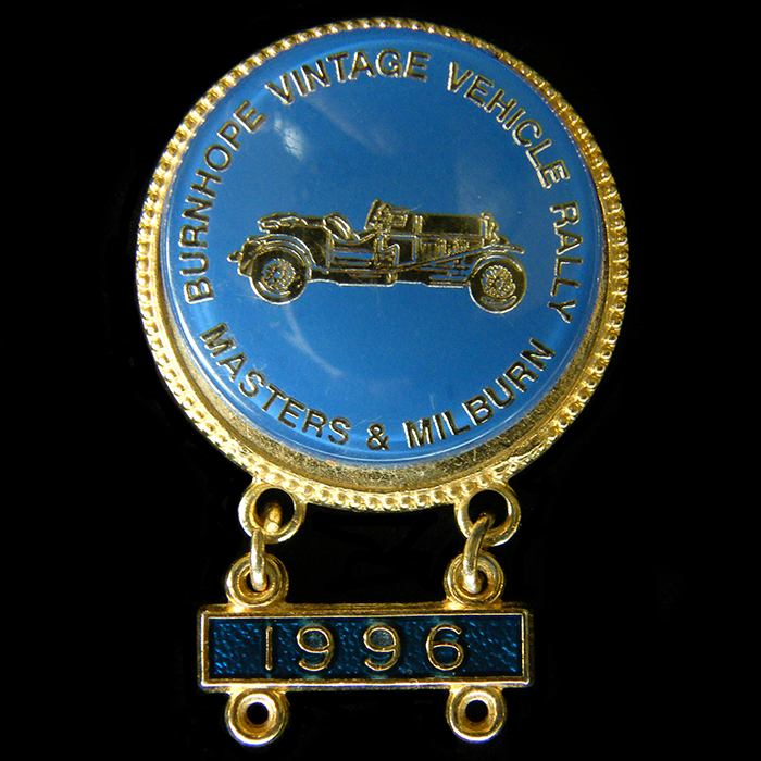 Burnhope Vintage Vehicle Rally pin badge