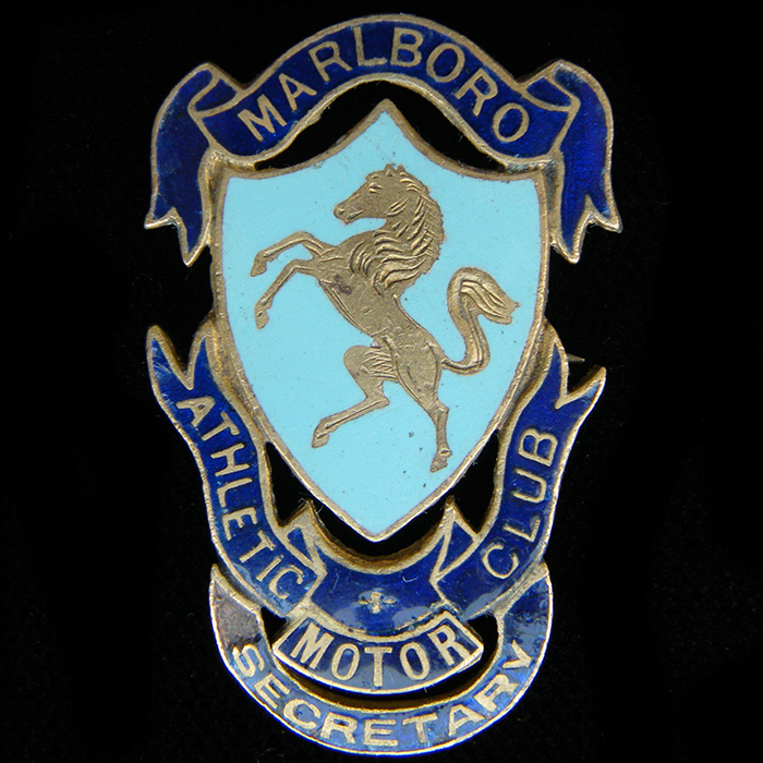 Marlboro Atheltic & Motor Club  lapel badge