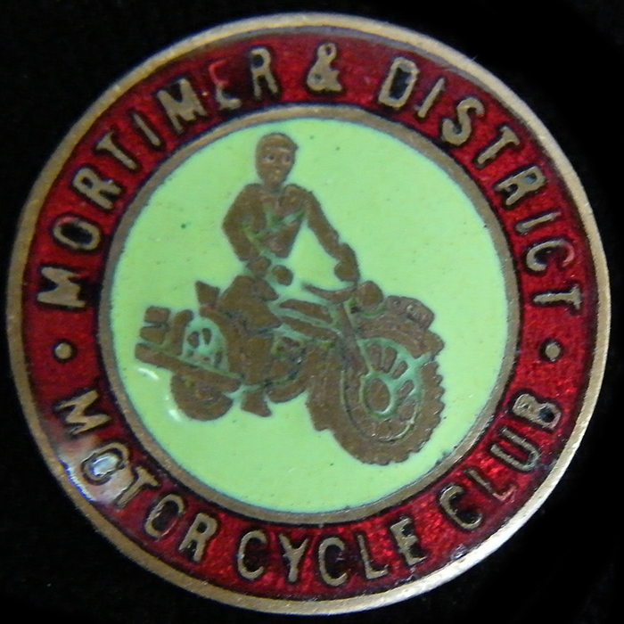 Mortimer & District Motor Cycle Club lapel badge