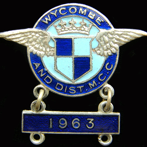 Wycombe & District Motorcycle & Car Club  pin badge