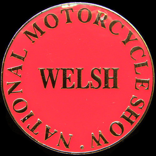 Welsh National Motorcycle Show pin badge