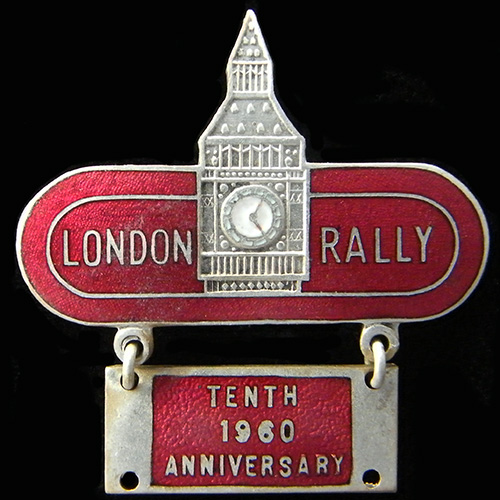 London Rally pin badge