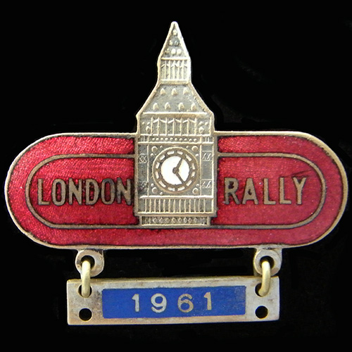 London Rally pin badge