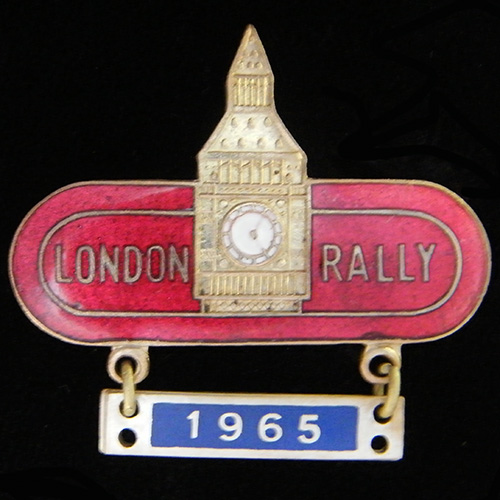 London Rally pin badge