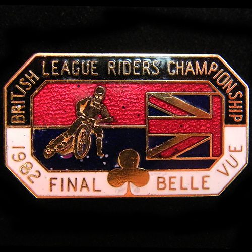 British league Riders Championship Final lapel badge