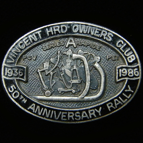 Vincent HRD Owners Club pin badge