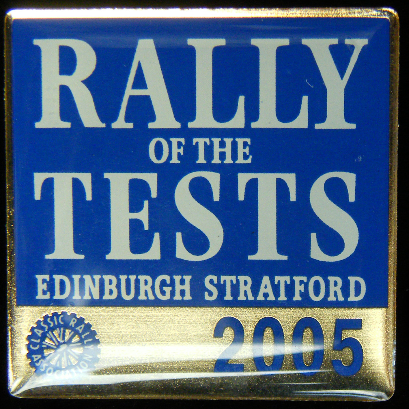 Rally of the Tests lapel badge