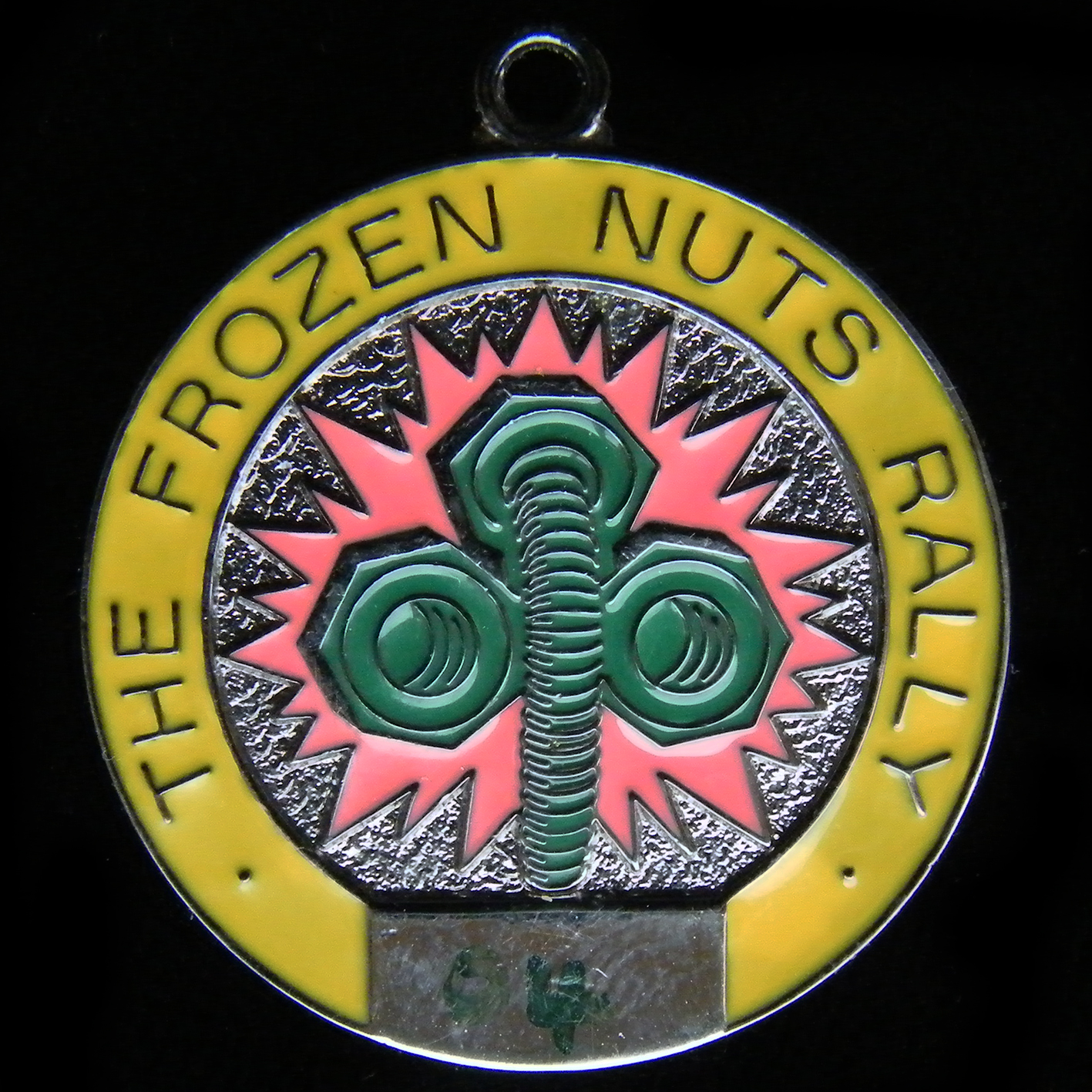 Frozen Nuts Rally pin badge
