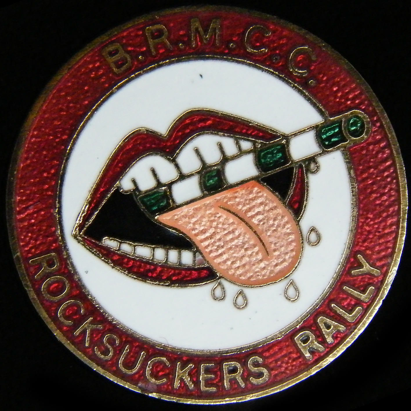 Rocksuckers Rally pin badge