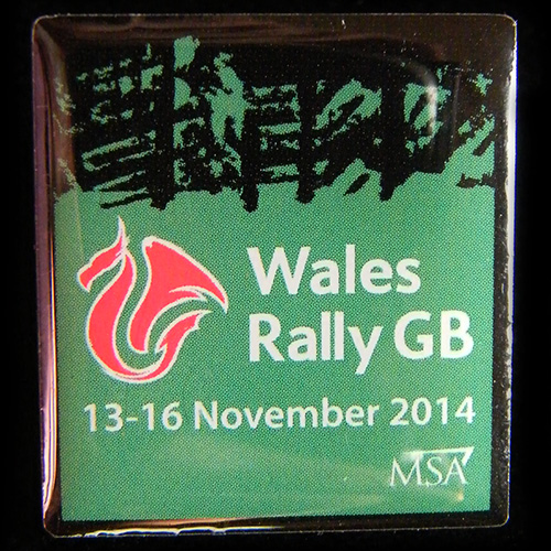 Wales GB RAC Rally Pin Badge