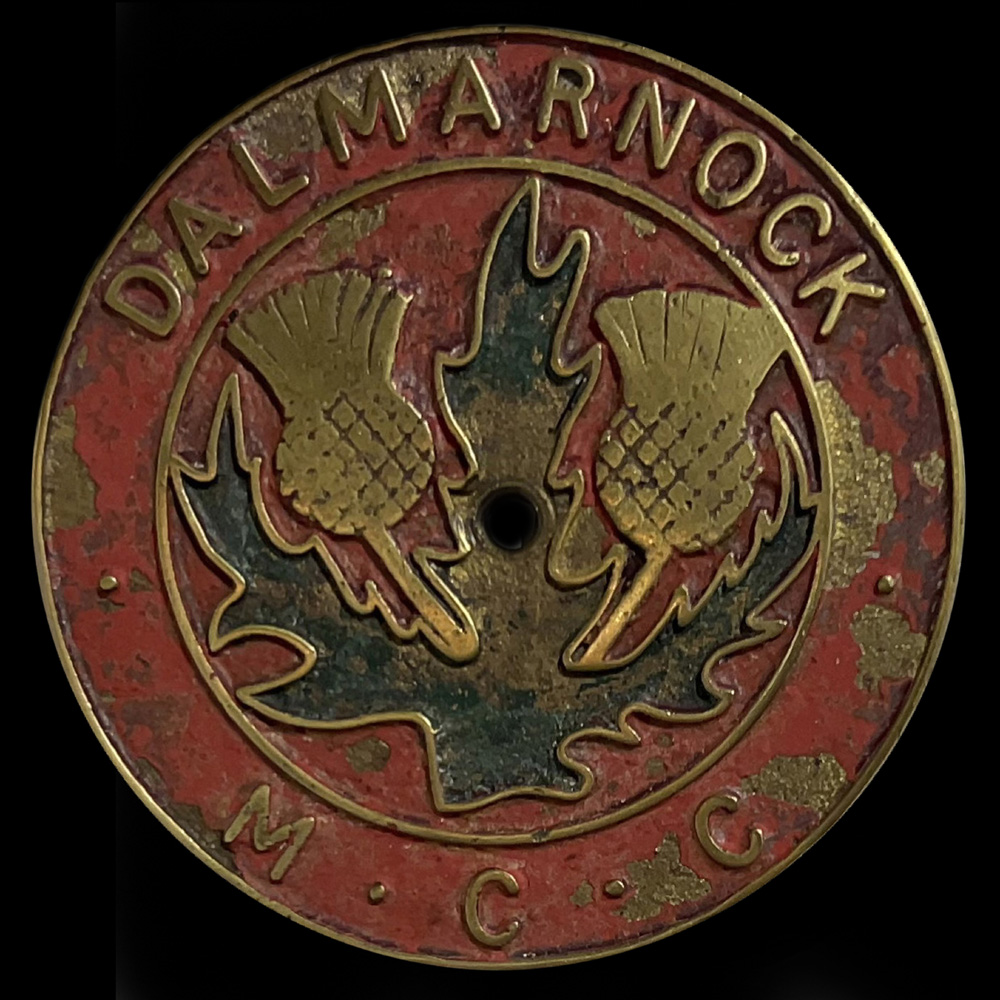 Dalmarnock Motor Cycle Club car badge 