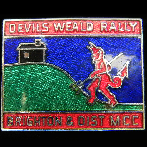 Devils Weald Rally pin badge