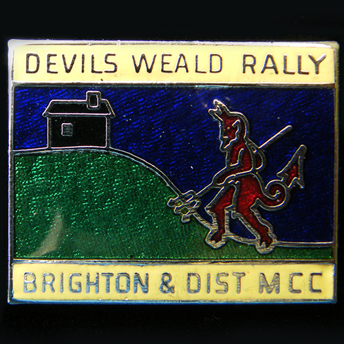 Devils Weald Rally pin badge