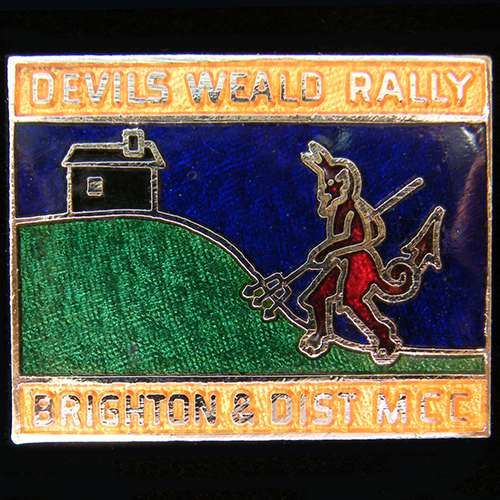 Devils Weald Rally pin badge