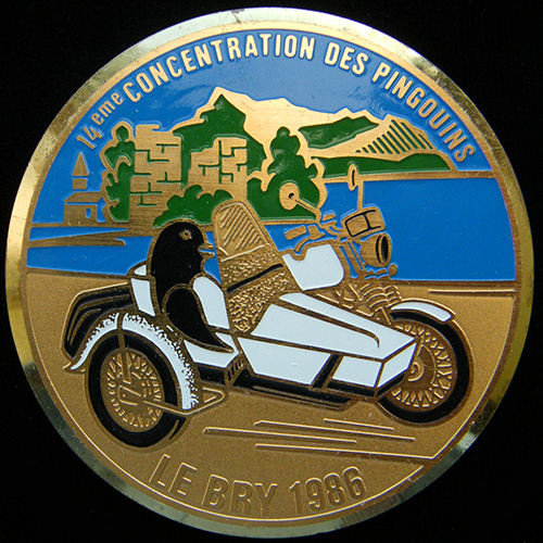 Le Bry 1986 Sidecar Rally Lapel Badge