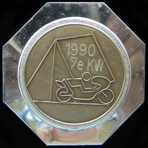 4eK.W  Camping / Rally / Racing Lapel Badge 1990