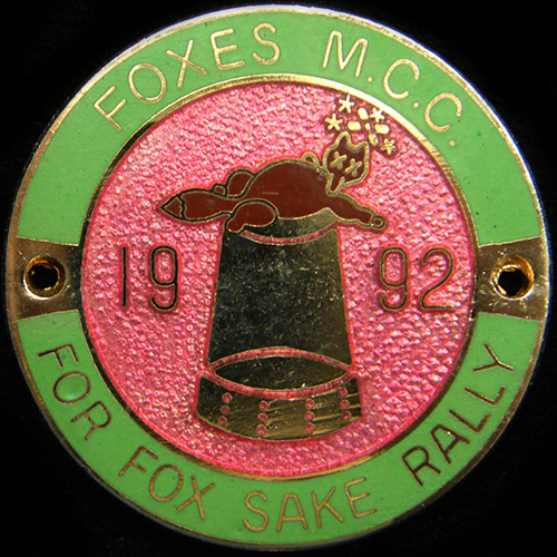 For Fox Sake Rally pin badge