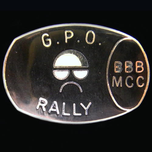 G.P.O. Rally Lapel badge