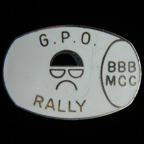 G.P.O. Rally Lapel badge