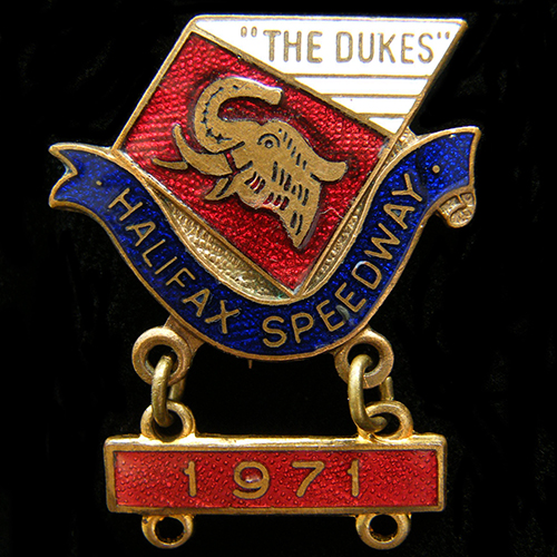 1971 Halifax Speedway Lapel Badge