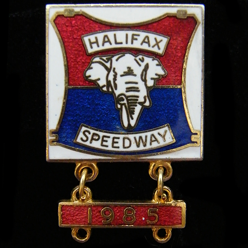1985 Halifax Speedway Lapel Badge