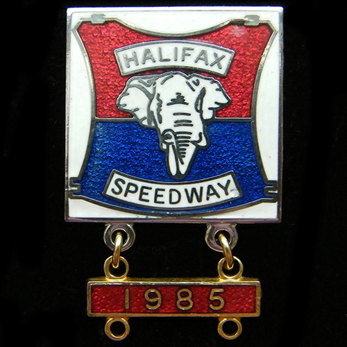 1985 Halifax Speedway Lapel Badge