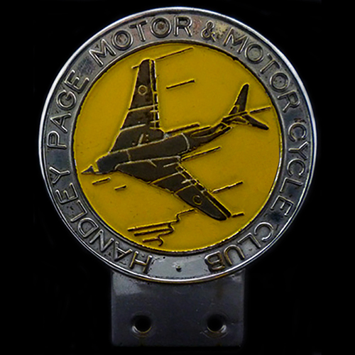 Hanley Page Motor & Motor Cycle Club car badge