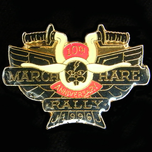 Harley March Hare Rally pin badge
