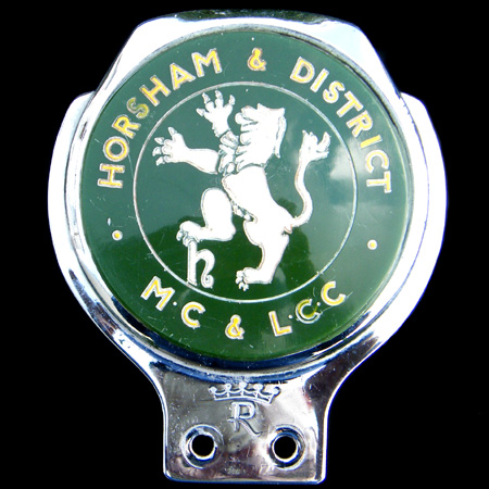Horsham & District Motor Cycle & Light Car Club Car Badge