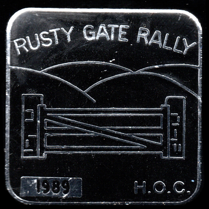 Rusty Gate Rally pin badge