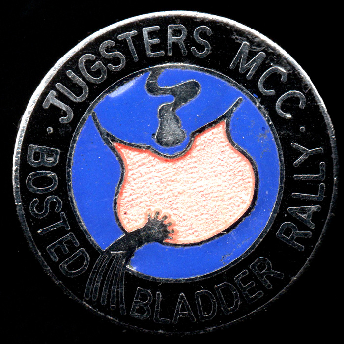 Bosted Bladder Rally pin badge