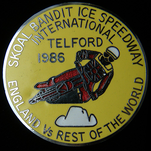 1986 Ice Speedway pin badge