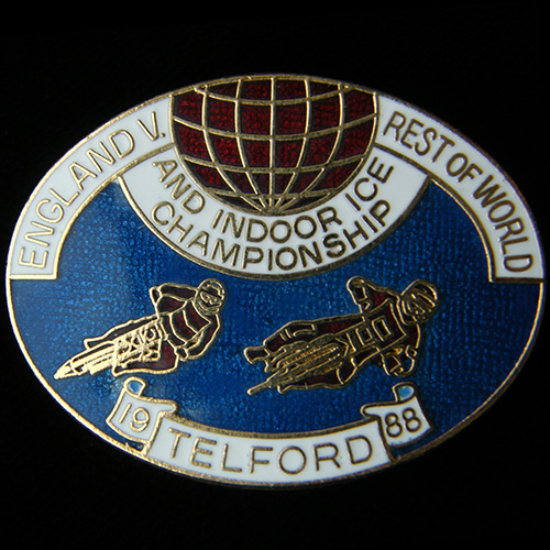 1988 Ice Speedway pin badge