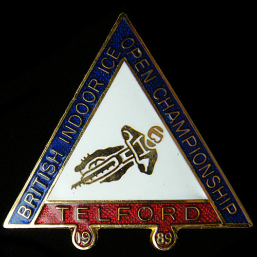 1989 Ice Speedway pin badge