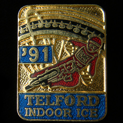 1991 Ice Speedway pin badge