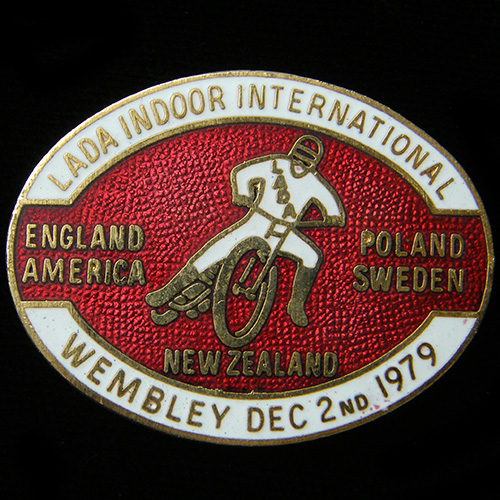 Indoor Speedway pin badge