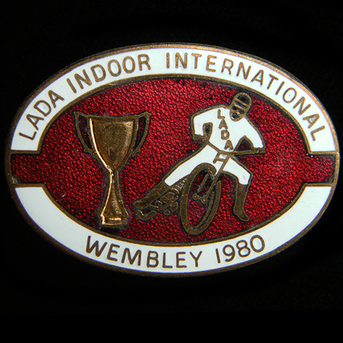 Indoor Speedway pin badge