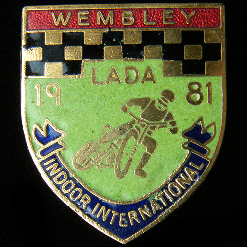 Indoor Speedway pin badge