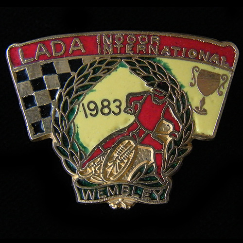 Indoor Speedway pin badge