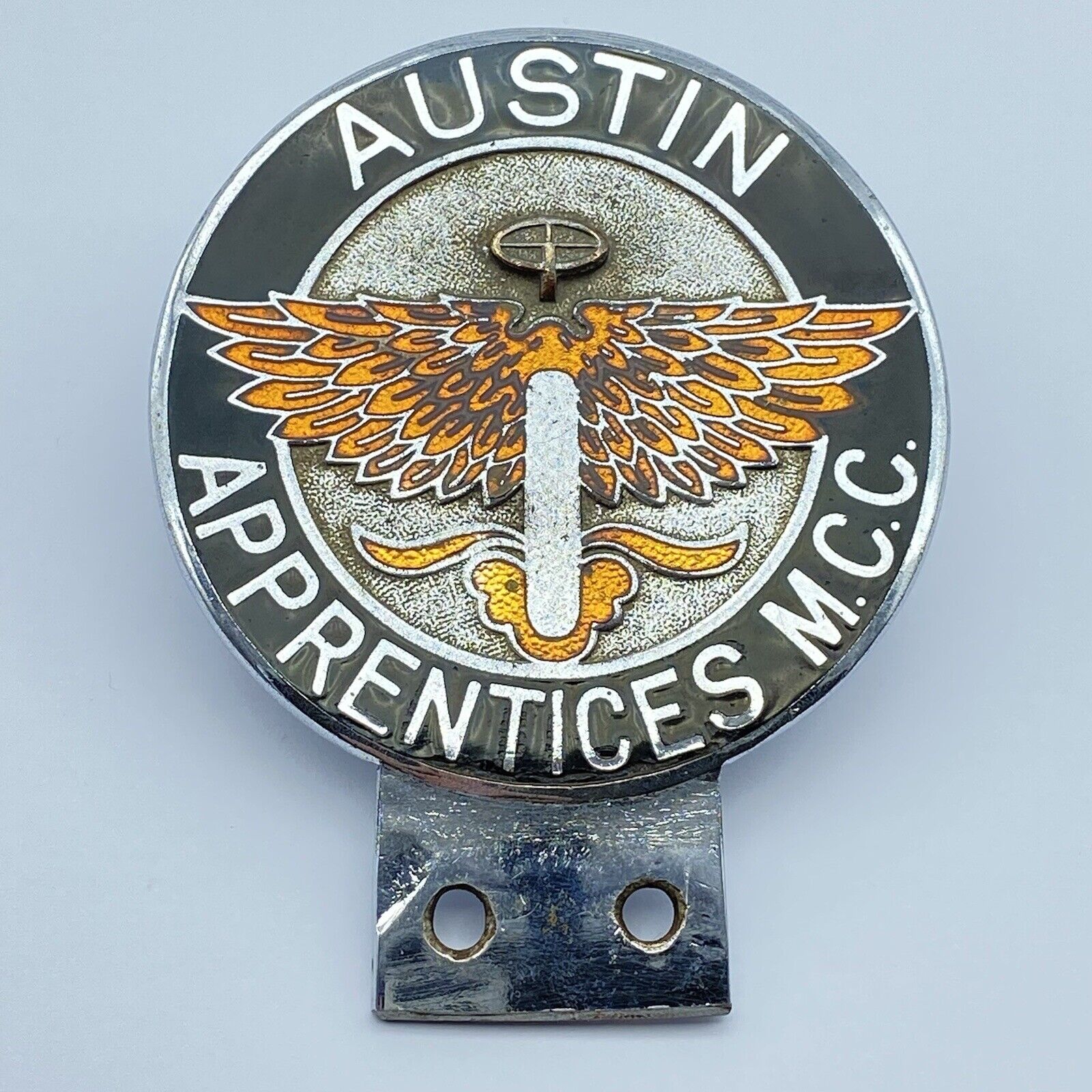 Austin Apprentices Motor Cycle Club car badge